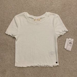 white short sleeved top